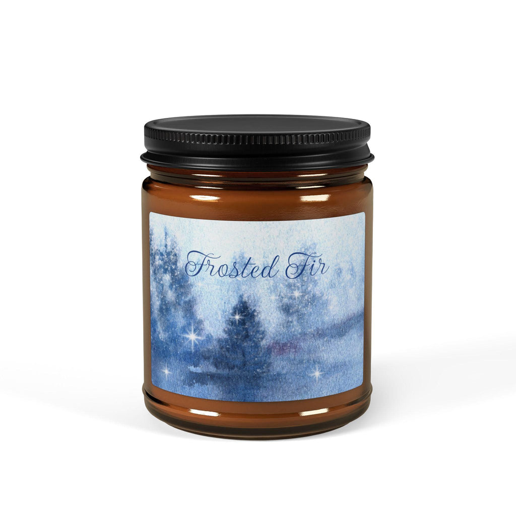 Candle, Frosted Fir Scented Soy Candle (Multi-Size) - Holiday Ambiance, Cozy Winter Home Decor, Christmas Gift, Festive Aroma