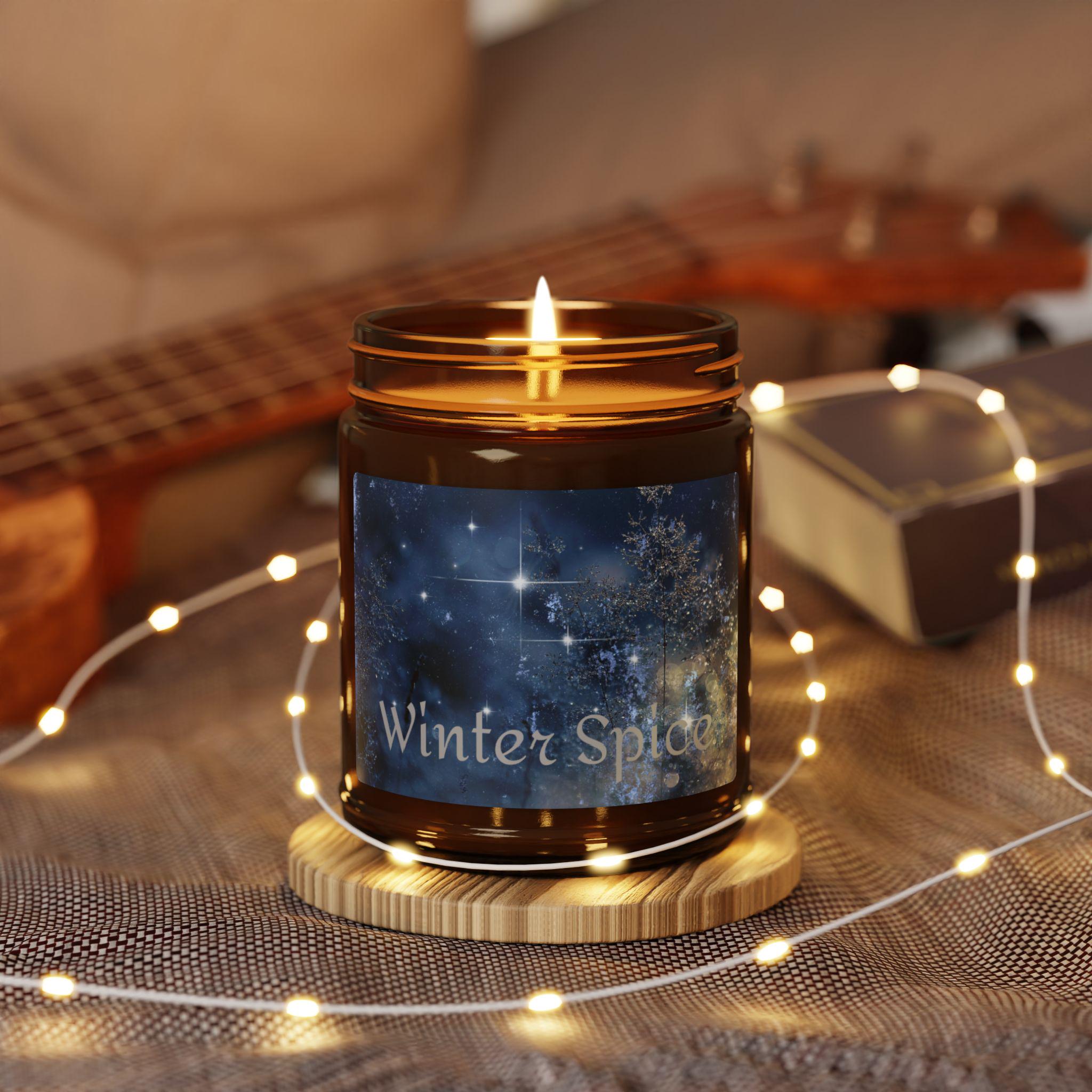Candle, Winter Spice Scented Soy Candle, Old World Vibe, Holiday Candle, Home Fragrance, Gift for Her, Decorative Candle