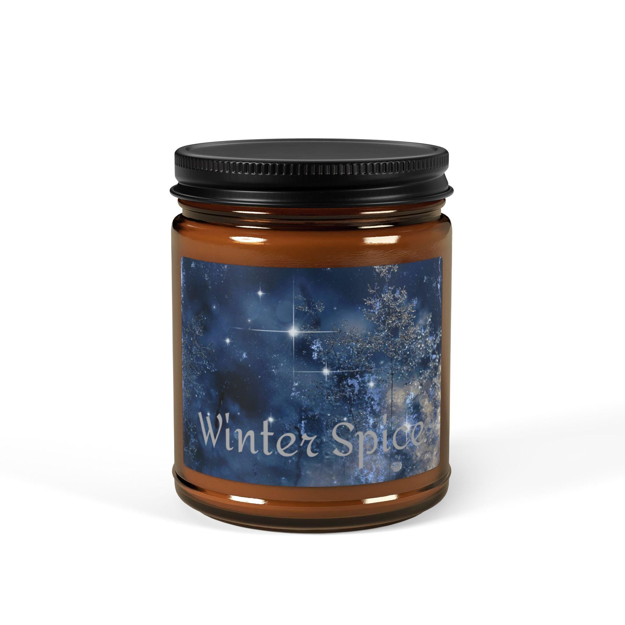 Candle, Winter Spice Scented Soy Candle, Old World Vibe, Holiday Candle, Home Fragrance, Gift for Her, Decorative Candle