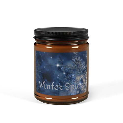 Candle, Winter Spice Scented Soy Candle, Old World Vibe, Holiday Candle, Home Fragrance, Gift for Her, Decorative Candle