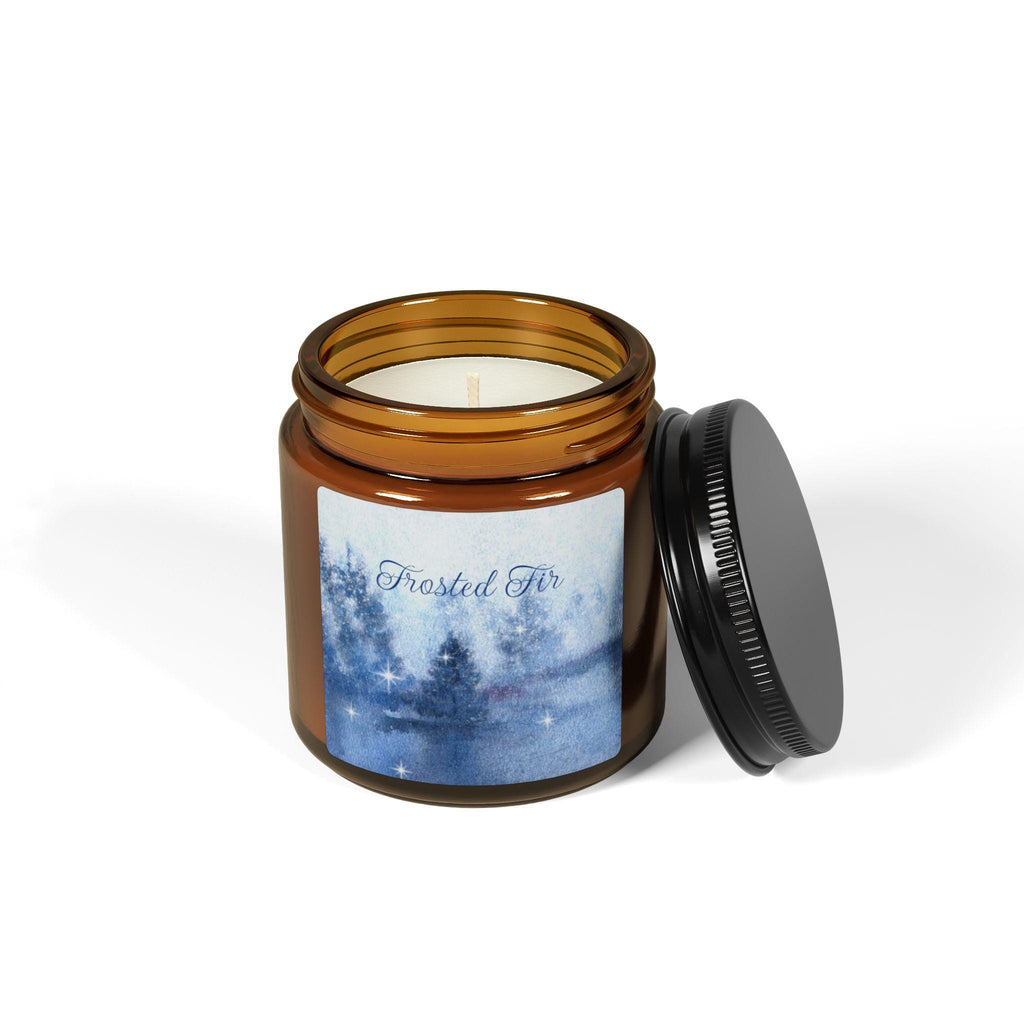 Candle, Frosted Fir Scented Soy Candle (Multi-Size) - Holiday Ambiance, Cozy Winter Home Decor, Christmas Gift, Festive Aroma