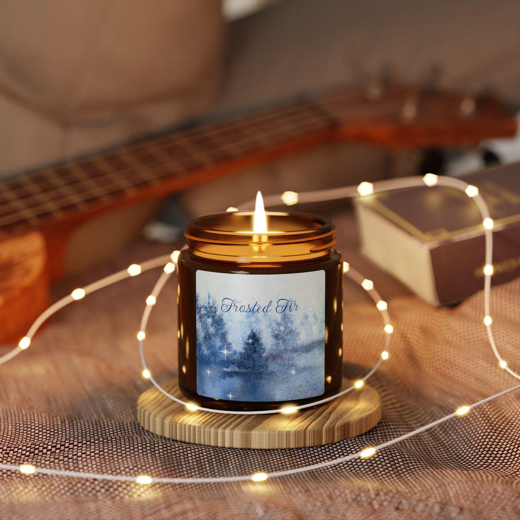 Candle, Frosted Fir Scented Soy Candle (Multi-Size) - Holiday Ambiance, Cozy Winter Home Decor, Christmas Gift, Festive Aroma
