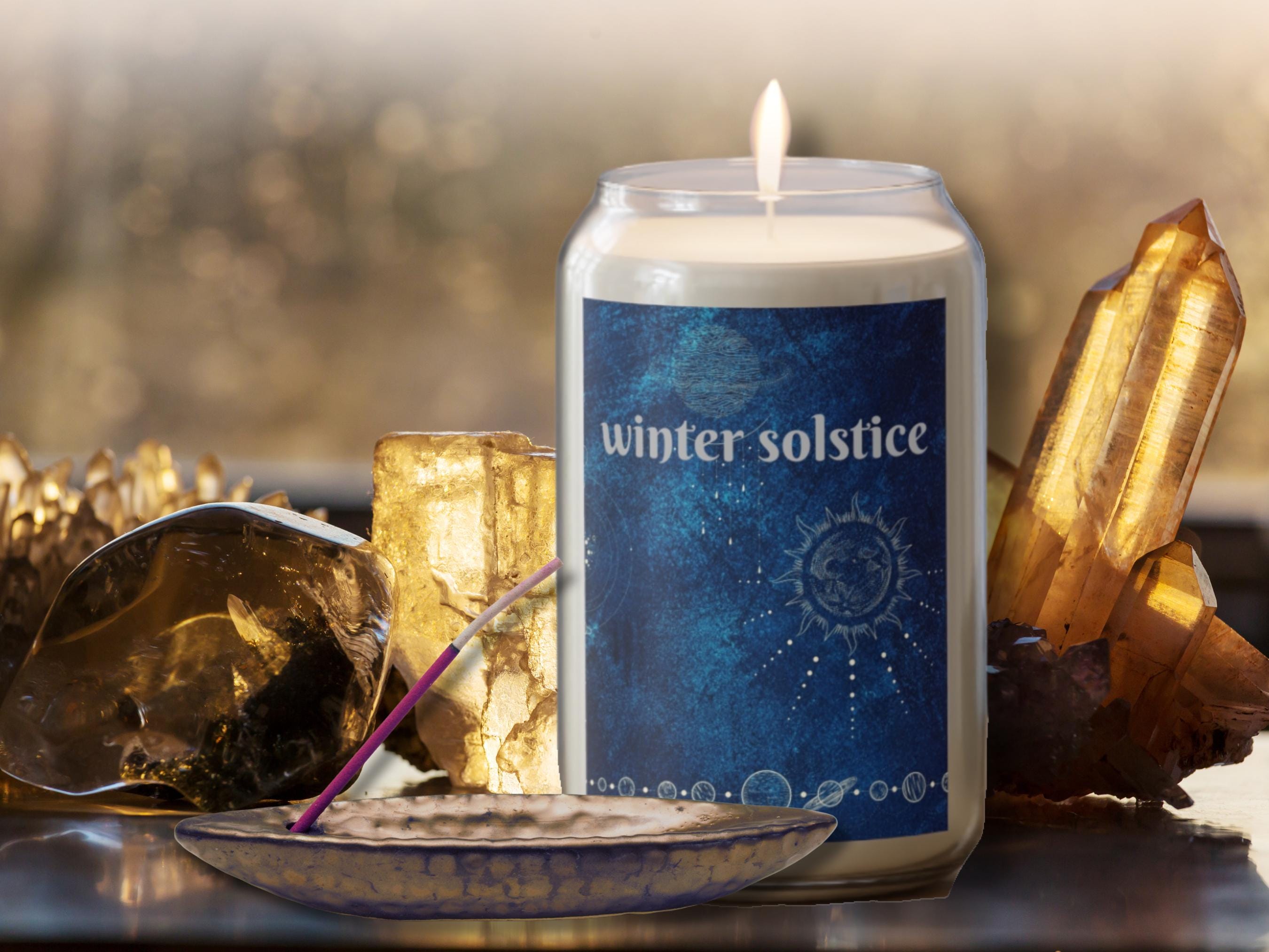 Calm Winter Scented Candle, Winter Solstice - 13.75 oz, Cozy Atmosphere for Home Decor