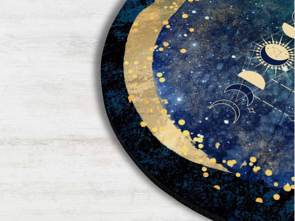 Celestial Mouse Pad: Lunar Phases, Astrology Desk Decor