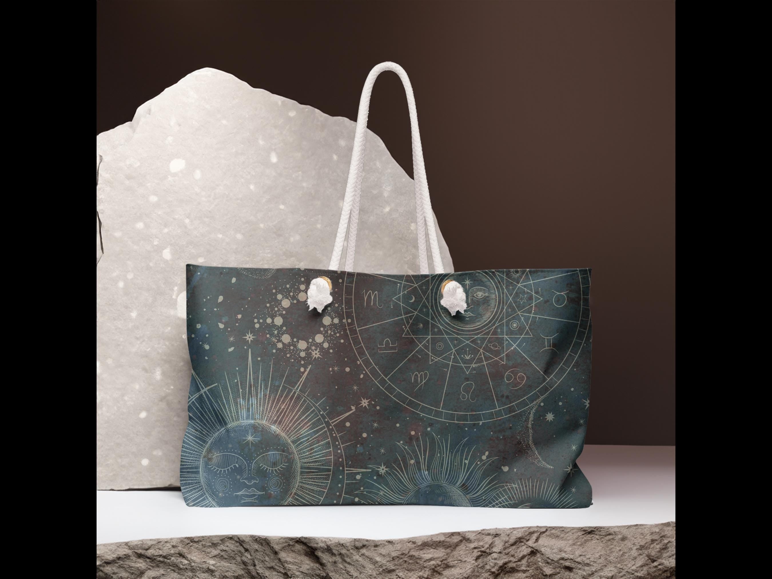 Cosmic Sun & Moon Weekender Bag: Astrology Travel Tote