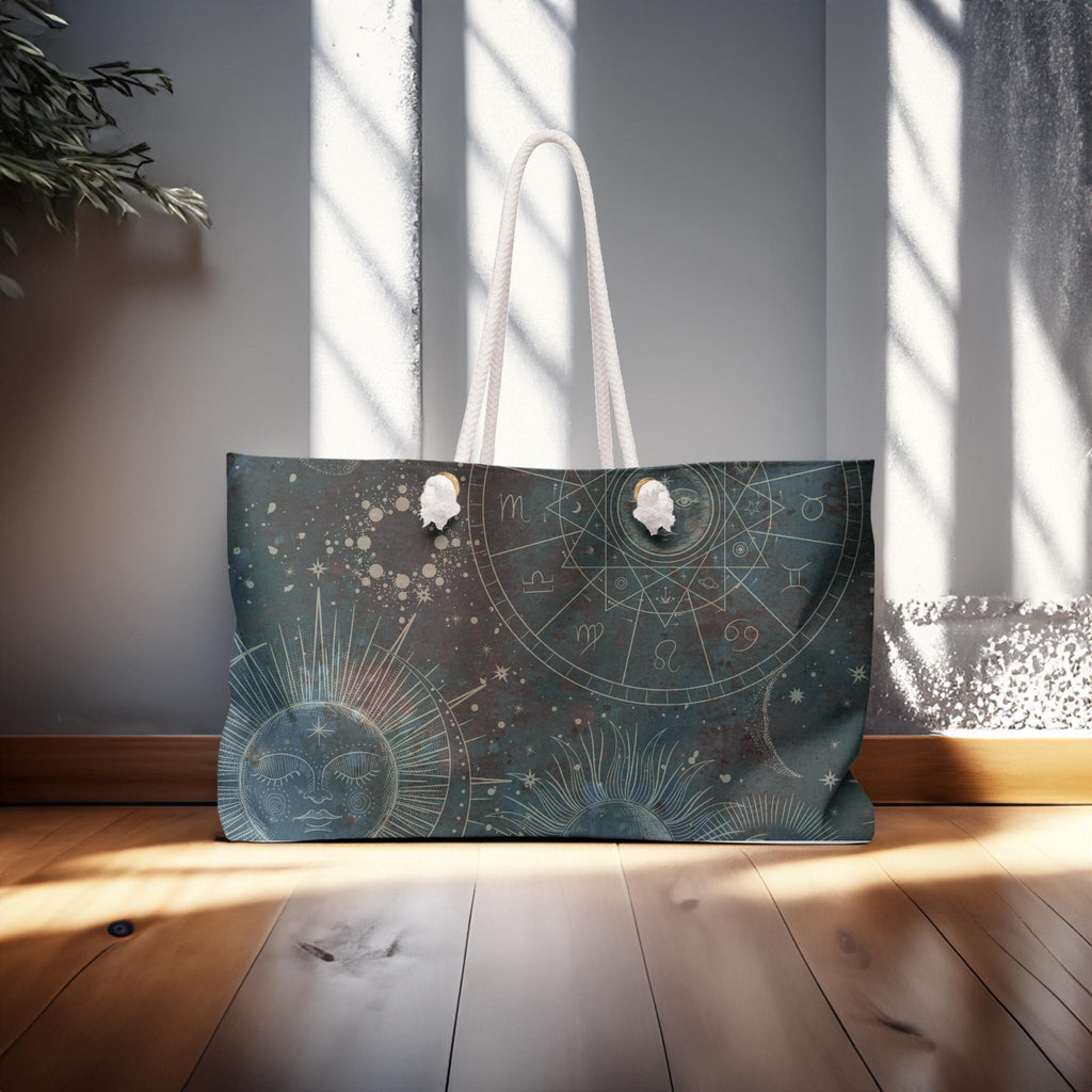 Cosmic Sun & Moon Weekender Bag: Astrology Travel Tote