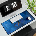 Blue Butterfly Desk Mat: Office Desk Decor, Student Gift