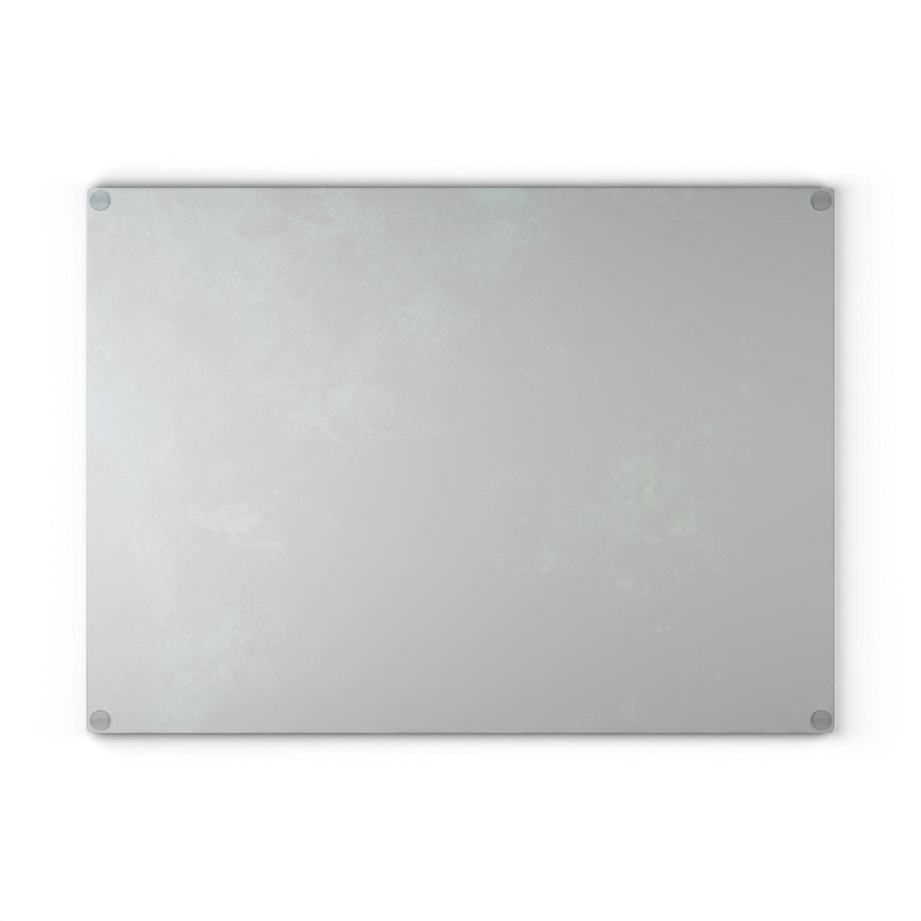 Fossil Look Glass Cutting Board: Deep Green & Blue Kitchen Decor