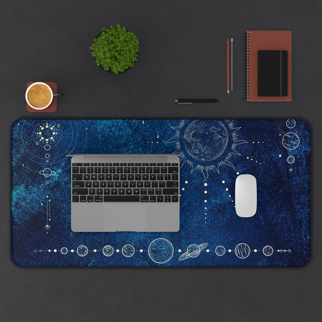 Celestial Desk Mat: Cosmic Space Design, Home Office Decor