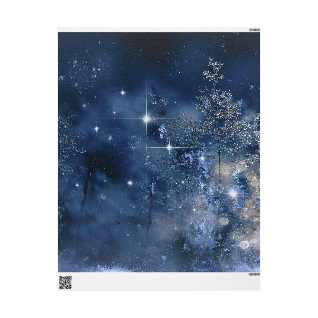 Starry Night Wrapping Paper, Elegant Gift Wrap, Holiday Decor, Winter Celebrations, Birthday Gift Wrap, Snowy Patterned Paper