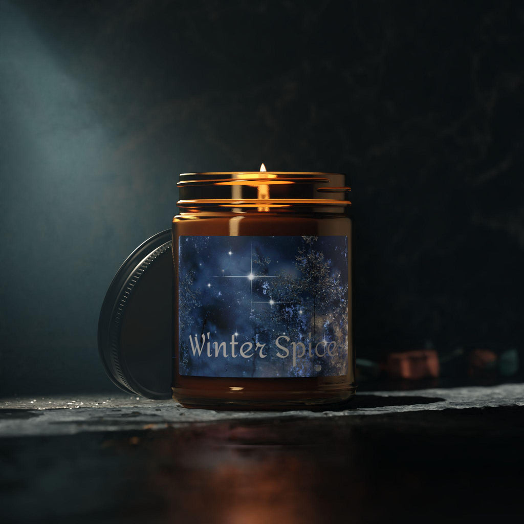 Candle, Winter Spice Scented Soy Candle, Old World Vibe, Holiday Candle, Home Fragrance, Gift for Her, Decorative Candle