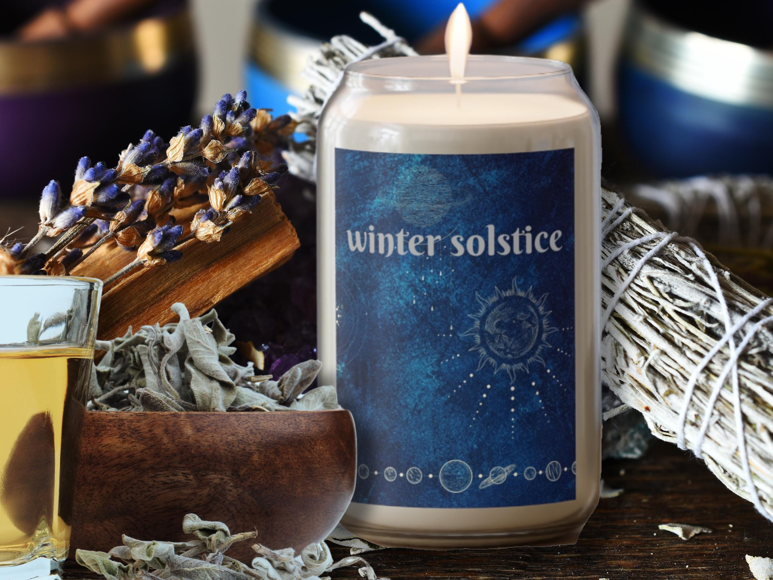 Calm Winter Scented Candle, Winter Solstice - 13.75 oz, Cozy Atmosphere for Home Decor