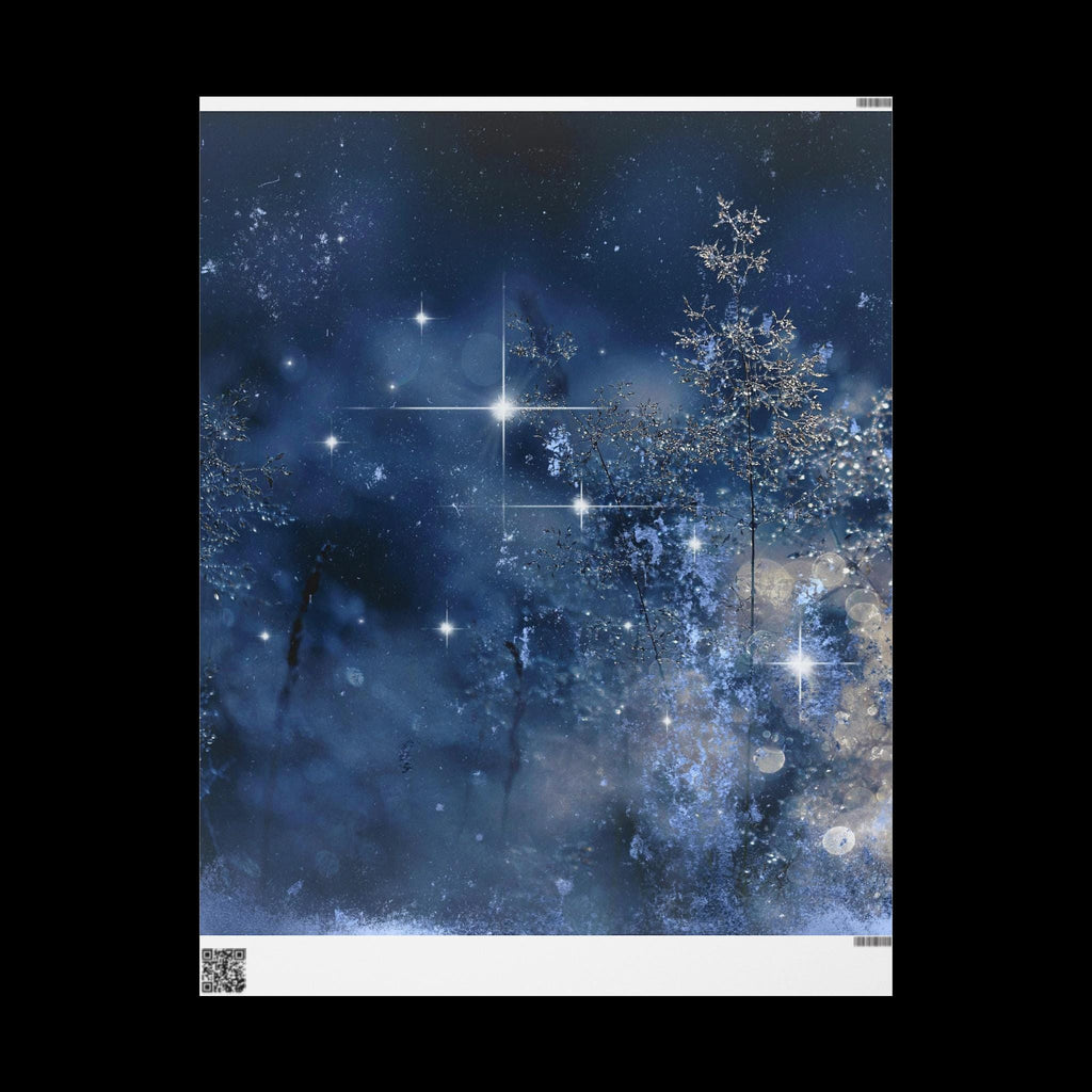 Starry Night Wrapping Paper, Elegant Gift Wrap, Holiday Decor, Winter Celebrations, Birthday Gift Wrap, Snowy Patterned Paper