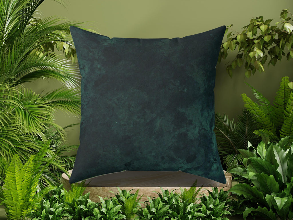 Dark Moss Faux Suede Pillow: Forest Vibes Home Decor
