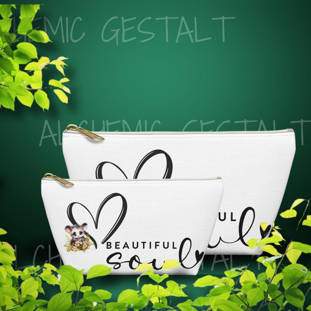 Adorable Opossum Heart 'Beautiful Soul' Pouch | Cute & Practical Opossum Accessory for Everyday Use, Travel, or Gifting | Travel Organizer