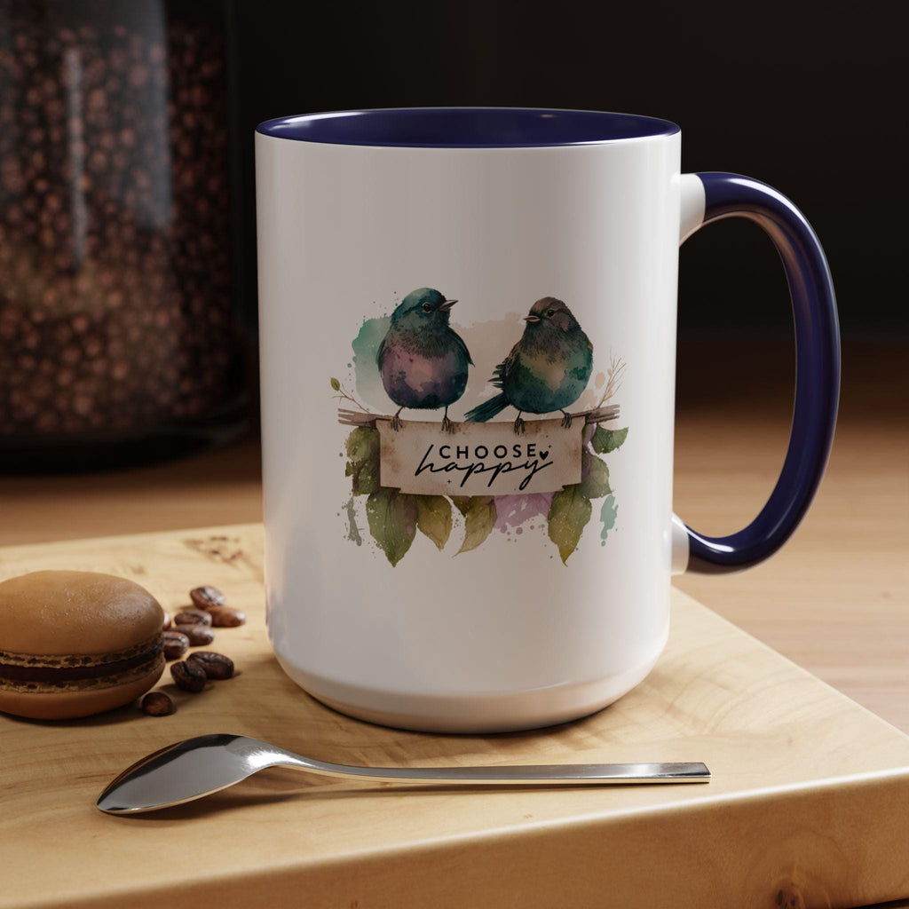 Choose Happy Coffee Mug | Inspirational Mug, Cute Bird Design, Gift for Nature Lovers, Perfect for Friends and Family