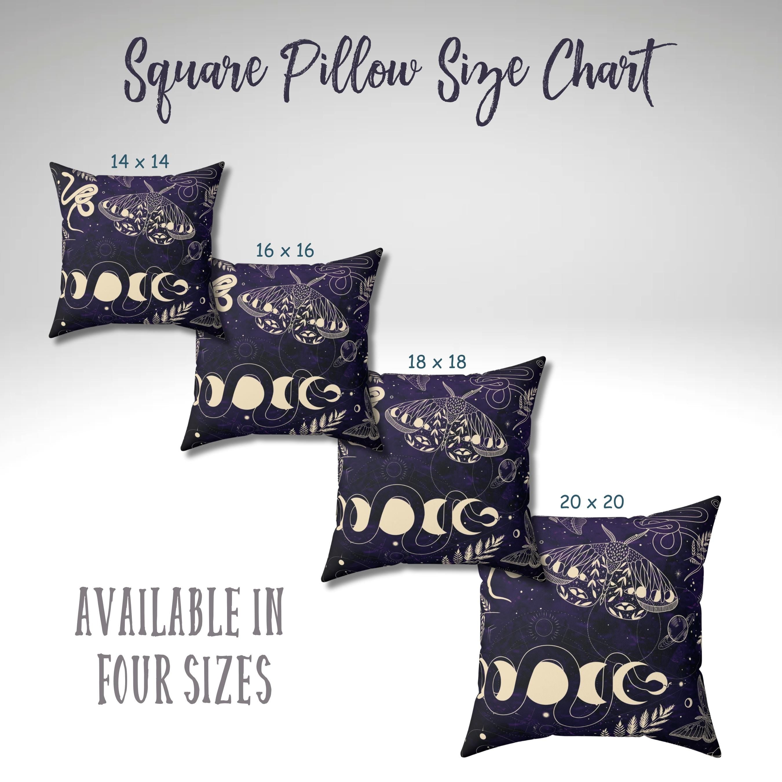 Butterfly Snake Square Pillow: Elegant Boho Home Decor