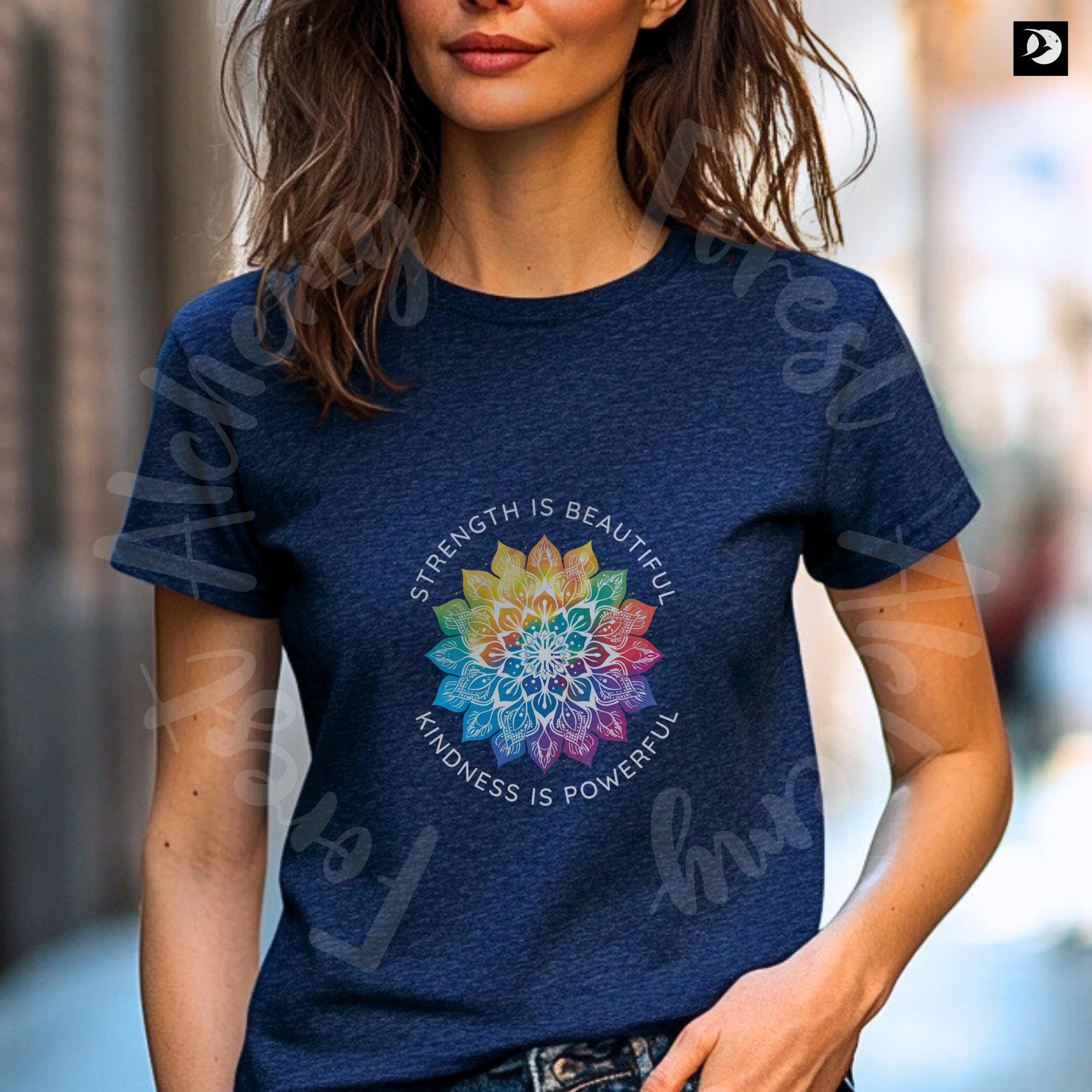 Rainbow Mandala T-Shirt: Inspirational Soft Cotton Tee