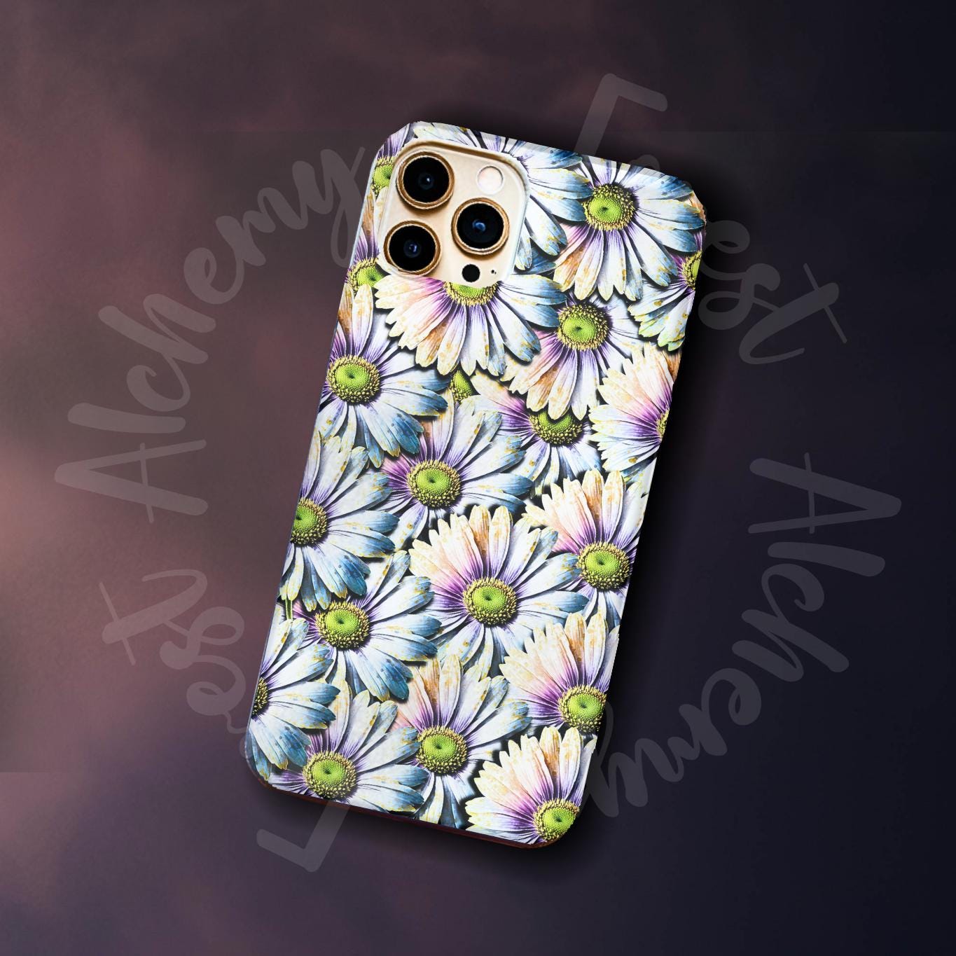 Tough Floral Phone Case – Pastel Daisy Print Protective Phone Cover | Feminine Aesthetic Gift | Durable Dual-Layer Phone Case