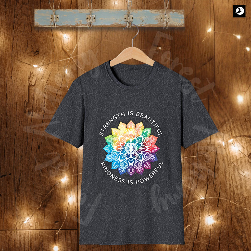 Rainbow Mandala T-Shirt: Inspirational Soft Cotton Tee