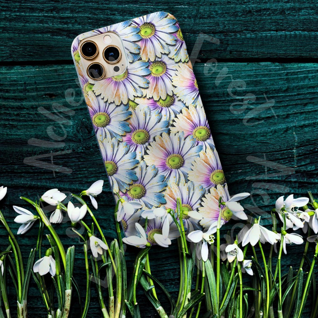 Tough Floral Phone Case – Pastel Daisy Print Protective Phone Cover | Feminine Aesthetic Gift | Durable Dual-Layer Phone Case