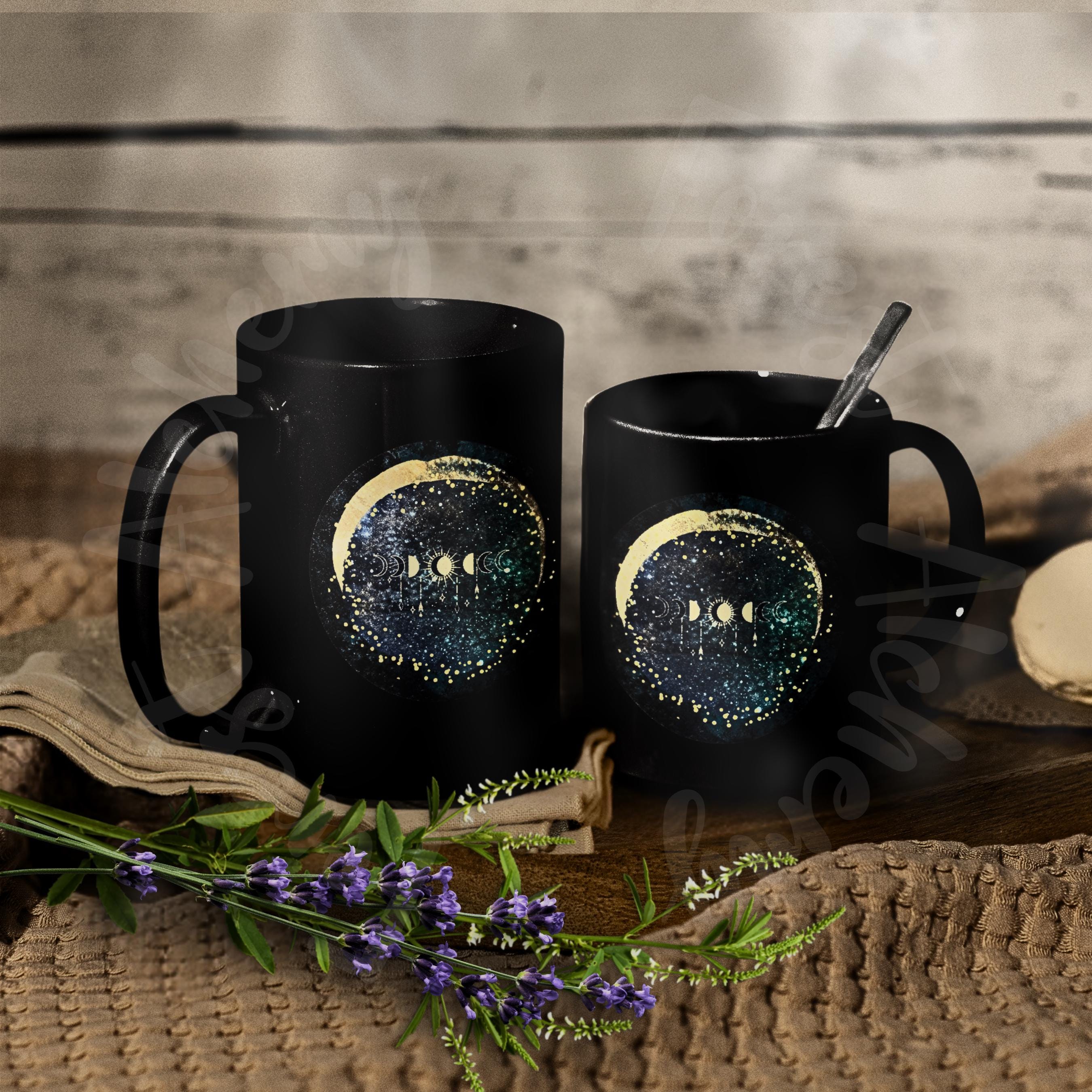 Moon Phases Coffee Mug: Celestial Astronomy Gift