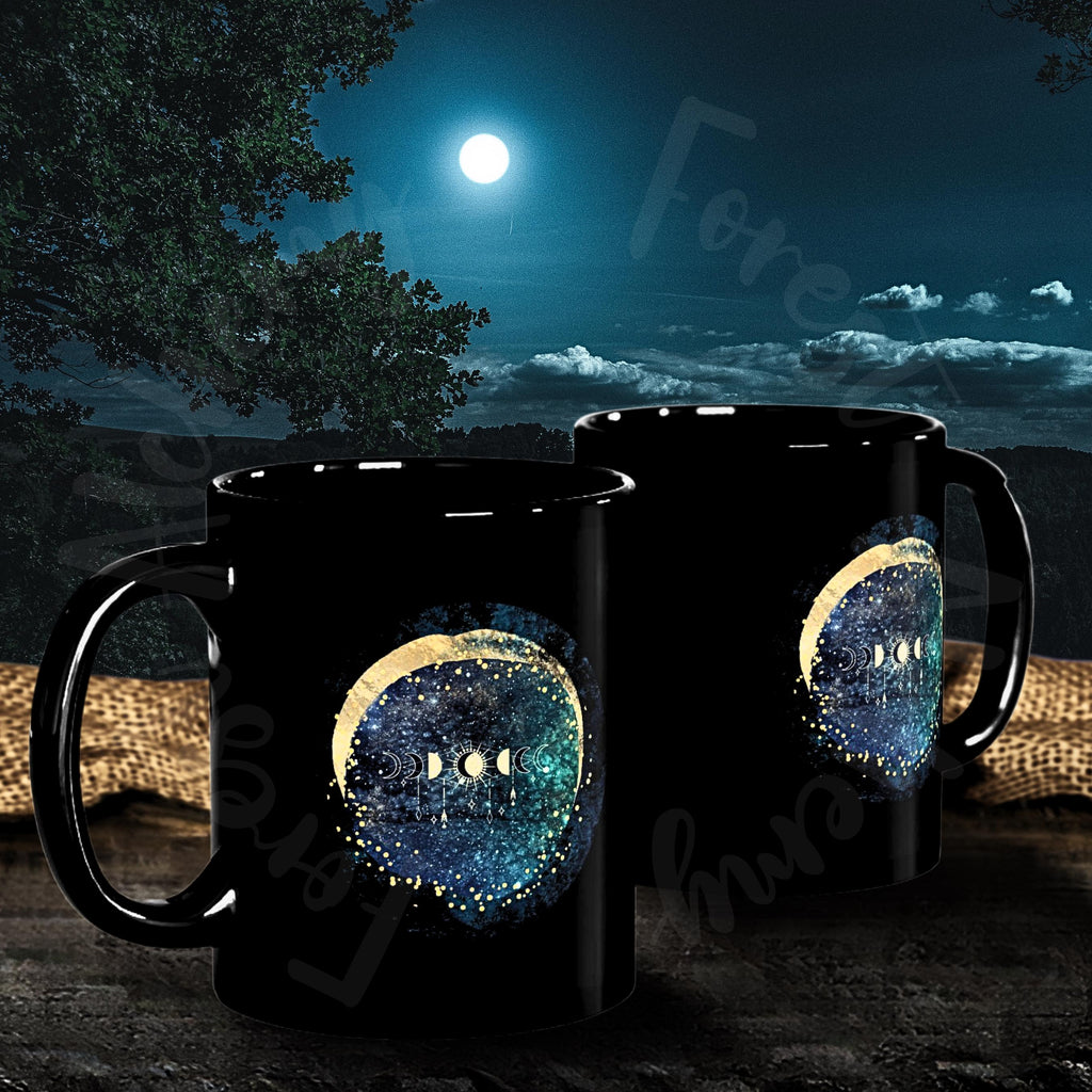 Moon Phases Coffee Mug: Celestial Astronomy Gift