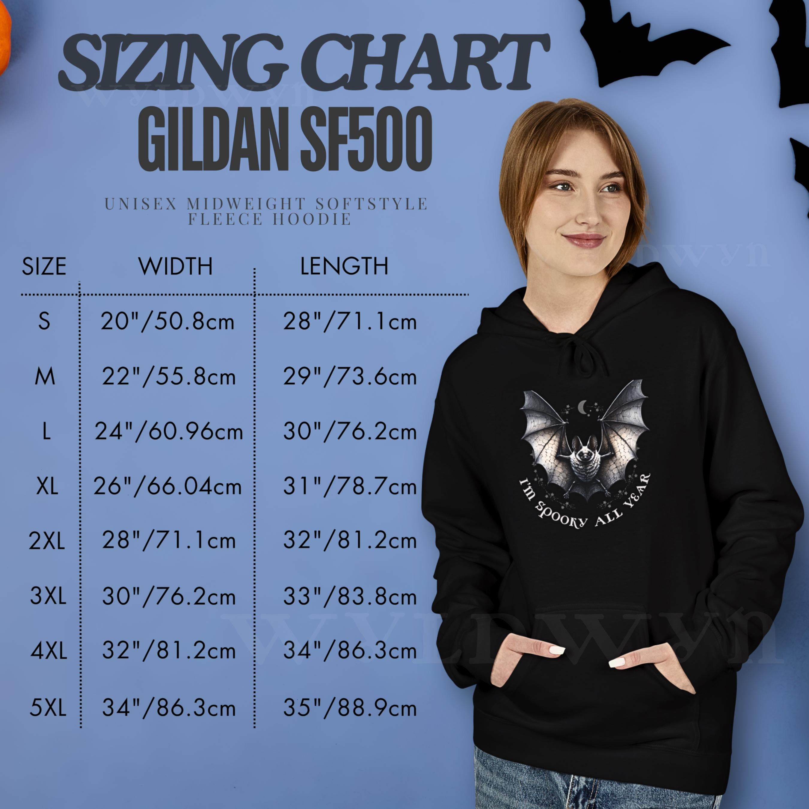 Spooky All Year Bat Hoodie – Cute Halloween Hoodie with Cozy Fit, Sustainable & Socially Conscious